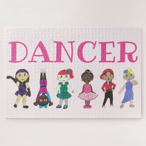 DANCER Pink Ballet Ballerina Tap Dance Teacher Jigsaw Puzzle
