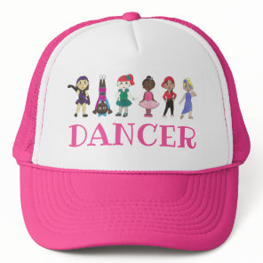 DANCER Pink Ballet Tap Jazz Lyrical Acro Teacher Trucker Hat