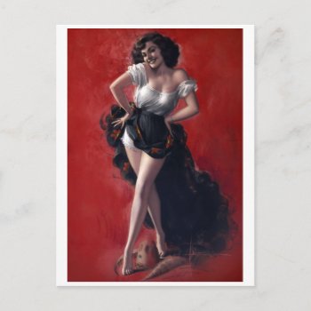 Dancer Pinup Postcard by Vintage_Art_Boutique at Zazzle