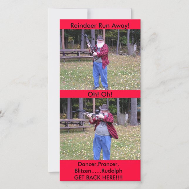 Dancer,Prancer,Blitzen Holiday Card (Front)