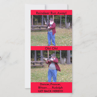 Dancer,Prancer,Blitzen Holiday Card