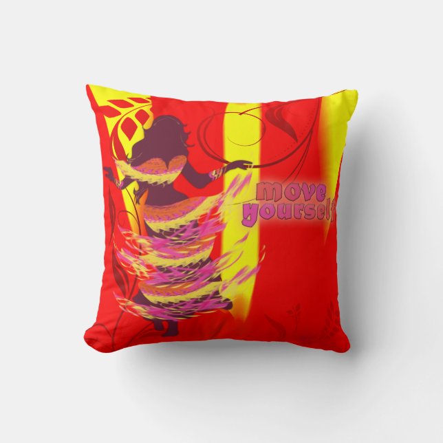 Dancer *Rayjii* Throw Pillow (Front)