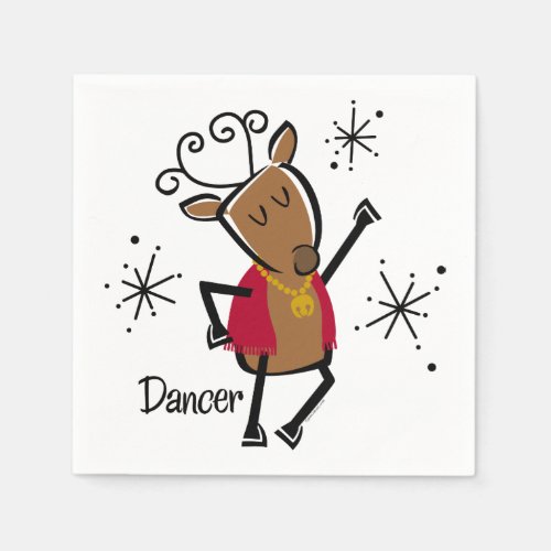 Dancer Reindeer Paper Napkins