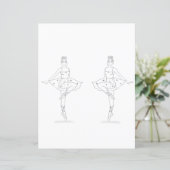 dancer, relaxing coloring page (Standing Front)