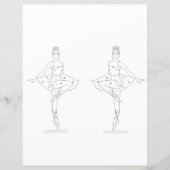 dancer, relaxing coloring page (Front)