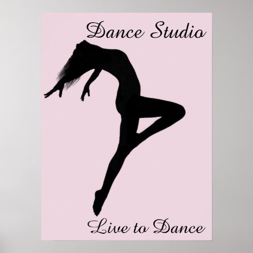 Dancer Retire Silhouette Personalized Poster