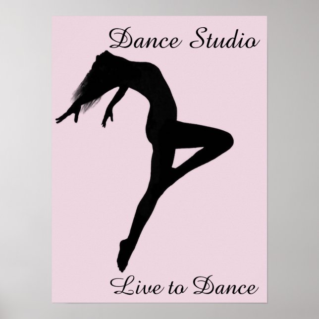 Dancer Retire Silhouette Personalized Poster (Front)