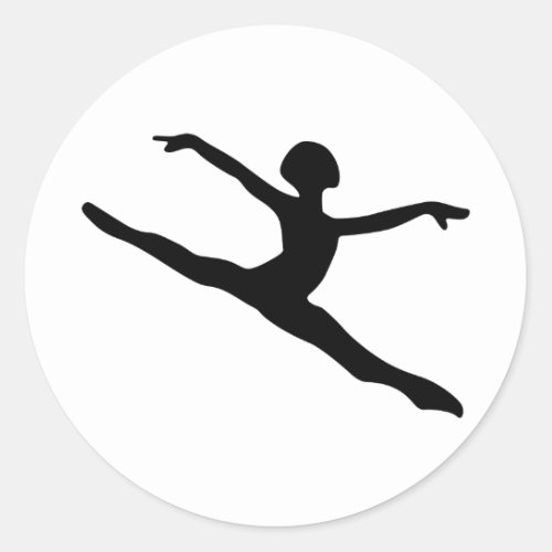 Dancer Silhouette Classic Round Sticker