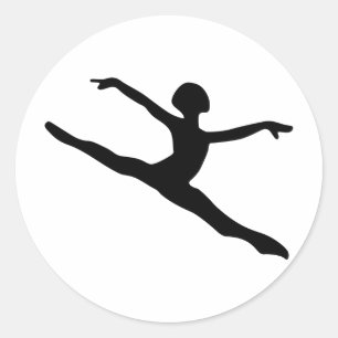 Dancer Silhouette Classic Round Sticker