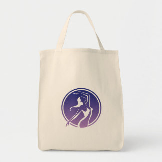 Dancer Silhouette Gradient Medallion Tote Bag