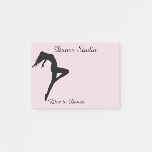 Dancer Silhouette Personalized Pick Any Color Post_it Notes