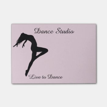 Dancer Silhouette Personalized Pick Any Color Post-it Notes by elizme1 at Zazzle