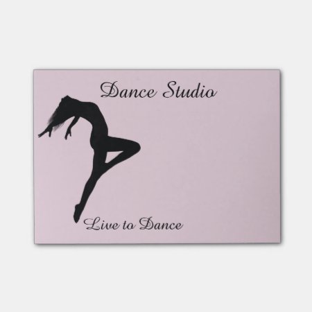 Dancer Silhouette Personalized Pick Any Color Post-it Notes