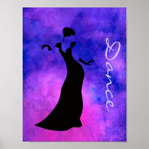 Dancer Silhouette Poster