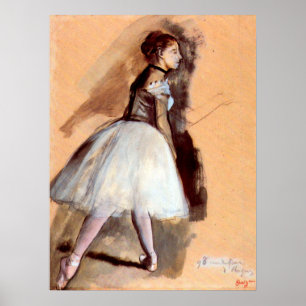 Dancer Standing by Edgar Degas, Vintage Ballet Art Poster