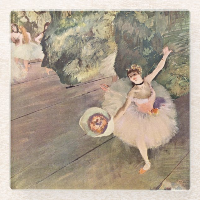 Dancer / Star of the Ballet - Degas Painting Glass Coaster (Front)