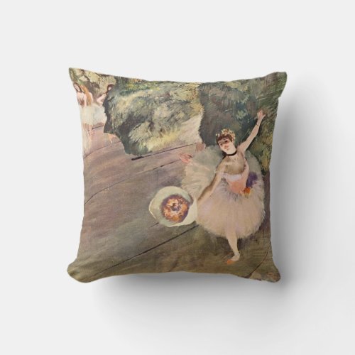Dancer  Star of the Ballet _ Degas Painting Throw Pillow