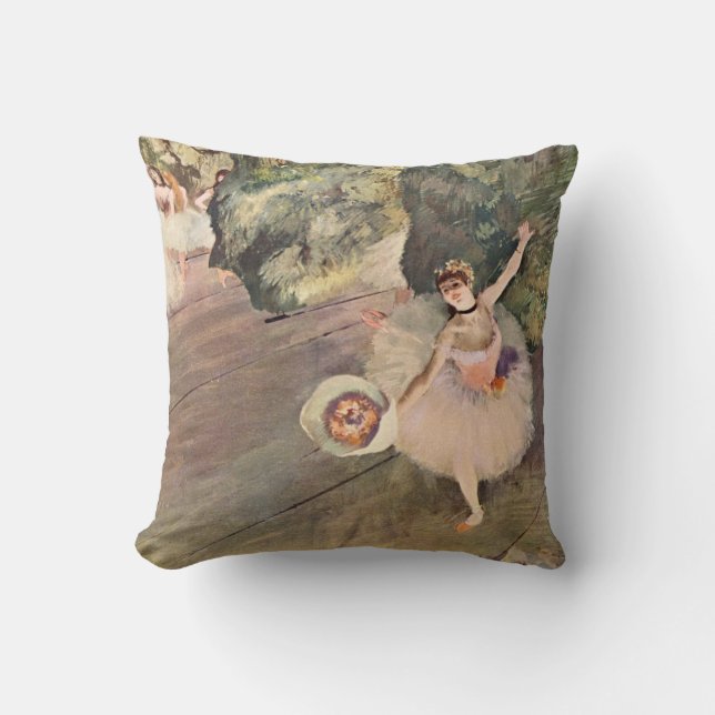 Dancer / Star of the Ballet - Degas Painting Throw Pillow (Front)
