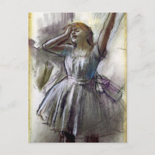 Dancer Stretching by Degas Postcard