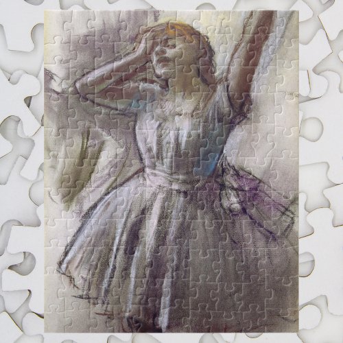 Dancer Stretching by Edgar Degas Vintage Ballet Jigsaw Puzzle