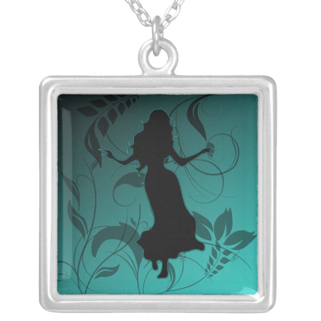 Dancer *Tonia* Silver Plated Necklace (Front)