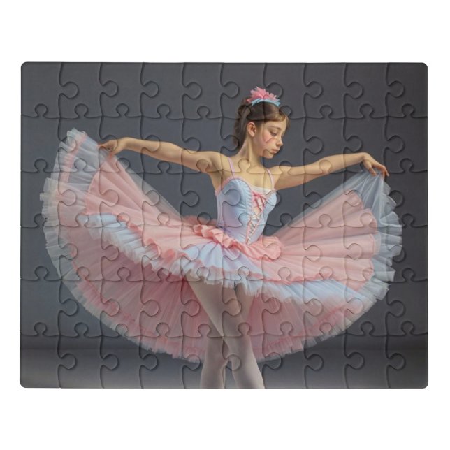 Dancer unfurling her tutu jigsaw puzzle (Puzzle Horizontal)