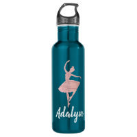 Dancer Water Bottle Gift for Dancer Rose Gold