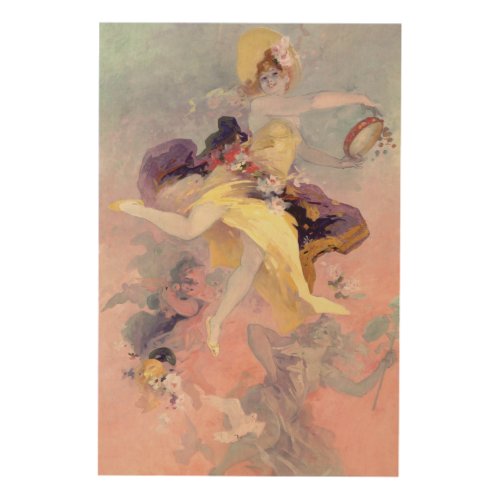 Dancer with a Basque Tambourine Wood Wall Art