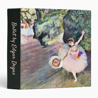 Dancer with a Bouquet of Flowers by Edgar Degas 3 Ring Binder