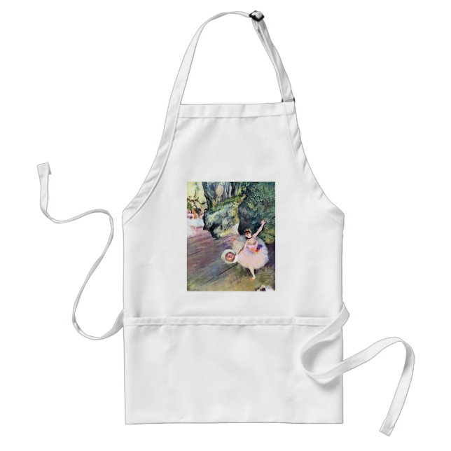 Dancer with a Bouquet of Flowers by Edgar Degas Adult Apron (Front)