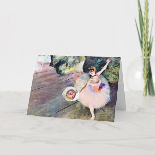 Dancer with a Bouquet of Flowers by Edgar Degas Card