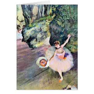 Dancer with a Bouquet of Flowers by Edgar Degas Cards