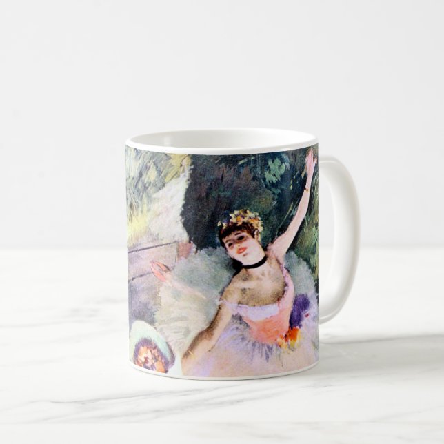 Dancer with a Bouquet of Flowers by Edgar Degas Coffee Mug (Front Right)