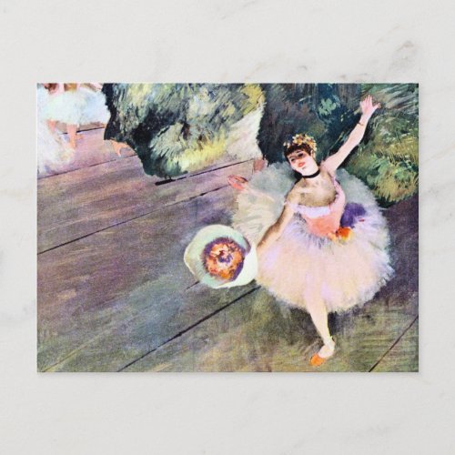 Dancer with a Bouquet of Flowers by Edgar Degas Postcard