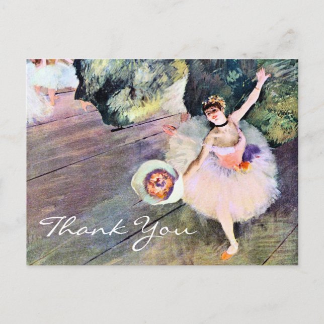 Dancer with a Bouquet of Flowers by Edgar Degas Postcard (Front)
