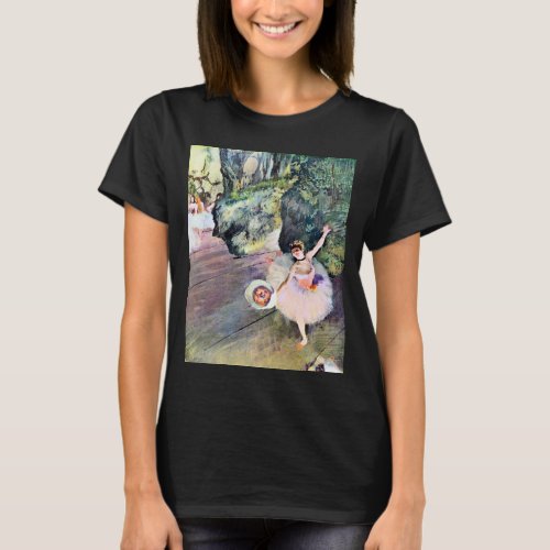 Dancer with a Bouquet of Flowers by Edgar Degas T_Shirt