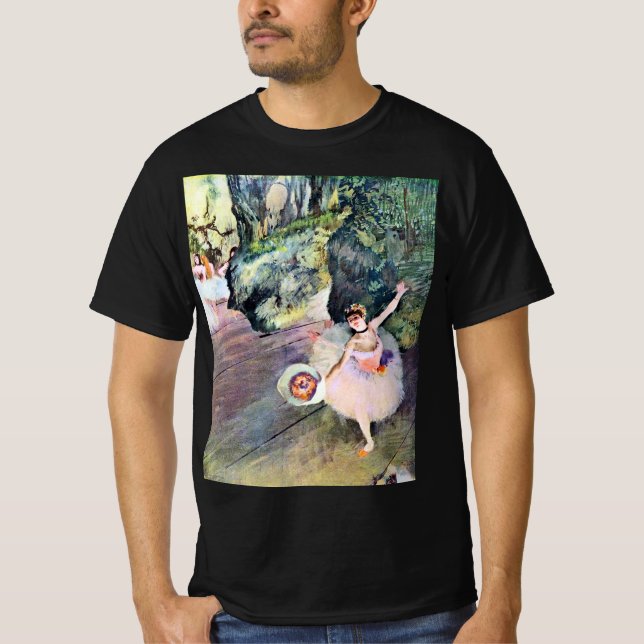 Dancer with a Bouquet of Flowers by Edgar Degas T-Shirt (Front)