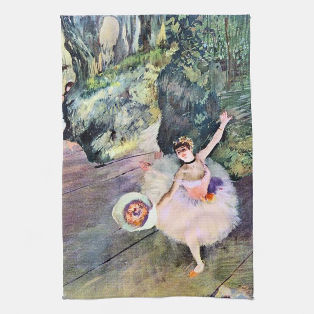 Dancer with a Bouquet of Flowers by Edgar Degas Towel (Vertical)