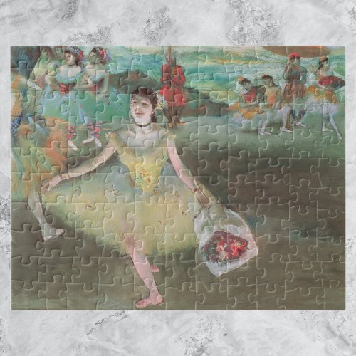 Dancer with Bouquet Curtsying by Edgar Degas Jigsaw Puzzle