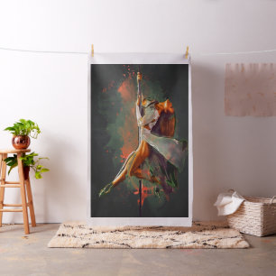 Dancer With Pole   -Lg Print Fabric