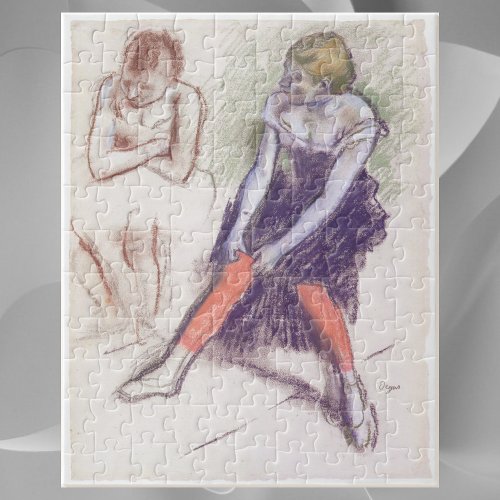 Dancer with Red Stockings by Edgar Degas Jigsaw Puzzle
