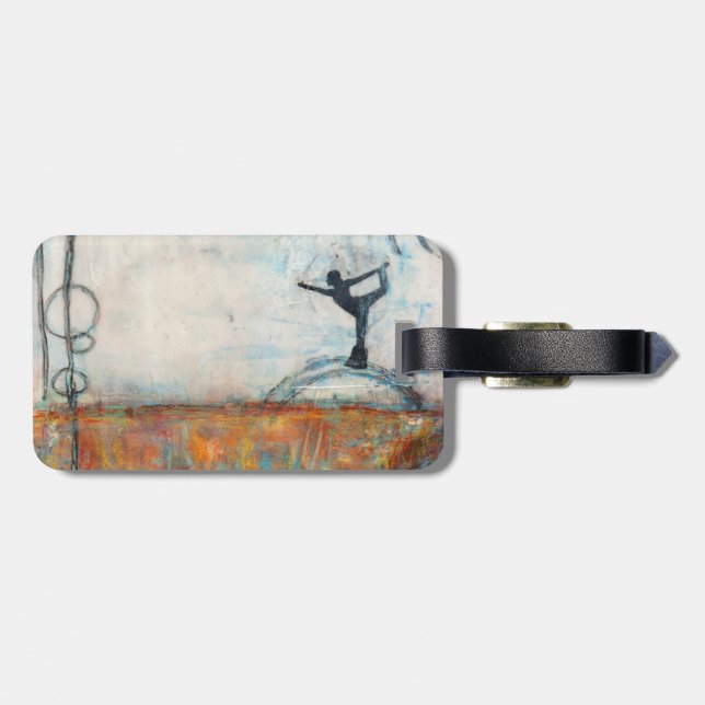 Dancer Yoga Girl Luggage Tag (Back Horizontal)