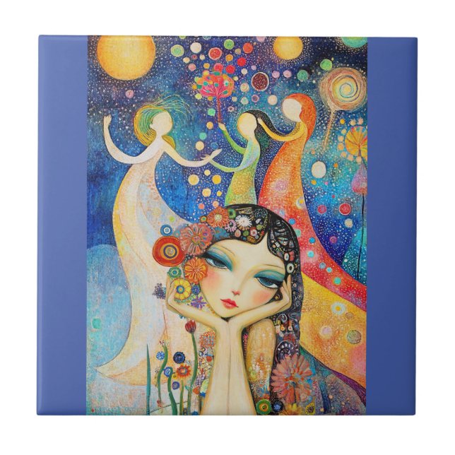 Dancers And Daydreams Ceramic Tile (Front)