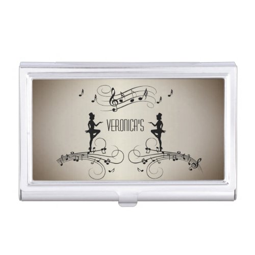 Dancers and Music Personal Name Business Card Case