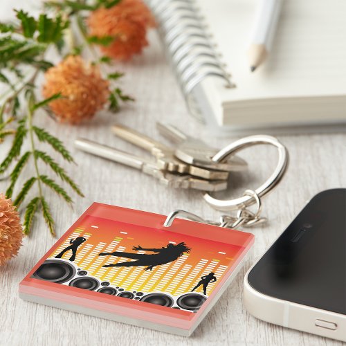 Dancers And Speakers Keychain