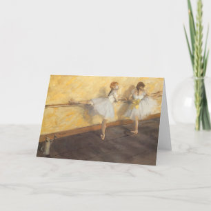 Dancers at the Bar by Edgar Degas, Vintage Ballet Card