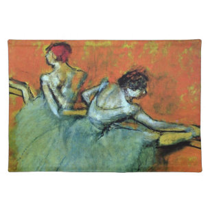 Dancers at the Bar by Edgar Degas, Vintage Ballet Cloth Placemat