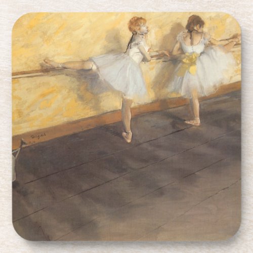Dancers at the Bar by Edgar Degas Vintage Ballet Coaster