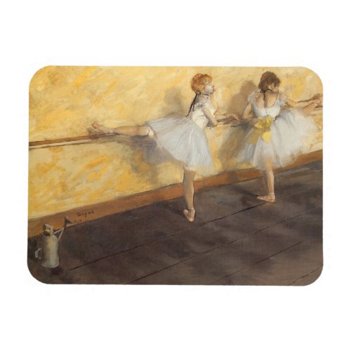 Dancers at the Bar by Edgar Degas Vintage Ballet Magnet