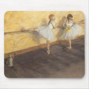 Dancers at the Bar by Edgar Degas, Vintage Ballet Mouse Pad